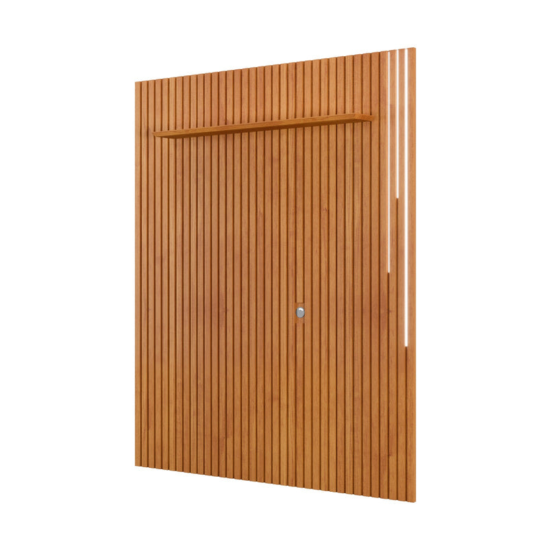 PAINEL PARIS RIPADO COM LED E PRATELEIRA NATURALLE