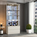 CRISTALEIRA LISBOA PORTAS DE VIDRO  2 GAVETAS