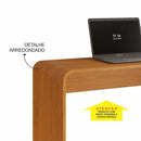 MESA DE ESTUDO ALICE 2 GAVETAS COM PUXADORES DE COURO