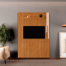 PAINEL PARIS RIPADO COM LED E PRATELEIRA NATURALLE