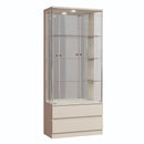 CRISTALEIRA LISBOA PORTAS DE VIDRO  2 GAVETAS