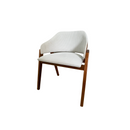 Cadeira Apollo encosto arredondado confortável e moderno, kit com 2 unidades madeira maciça