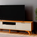 RACK AÚSTRIA PARA TV 70'' 2,20M NATURALLE / OFF WHITE