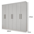 GUARDA ROUPA UBATUBA SOLTEIRO 6 PORTAS 3 GAVETAS