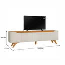 RACK GRECIA PARA TV 75" 4 PORTAS 1,80 / 2,2M