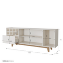 BUFFET DUNA 3 PORTAS E GAVETA C/ ADEGA