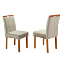 Cadeira Tradição encosto reforçado e confortável, Kit com 2 unidades estrutura madeira maciça KASAMAIS