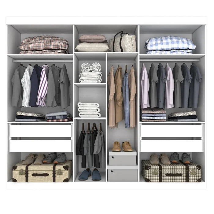 GUARDA ROUPA CASAL UBERABA  6 PORTAS DE ABRIR 4 GAVETAS