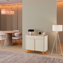 BUFFET AROS 2 PORTAS PÉS MADEIRA