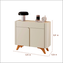 BUFFET AROS 2 PORTAS PÉS MADEIRA