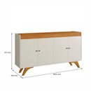 BUFFET MADRID 4 PORTAS OFF WHITE / NATURALLE 1,61M