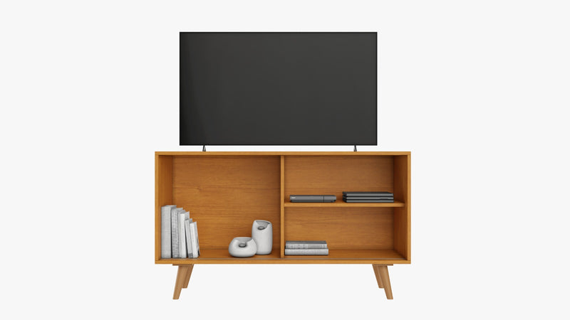 RACK CARINHO PARA TV 43'' COM PÉS E PORTA DE CORRER