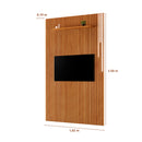 PAINEL PARIS RIPADO COM LED E PRATELEIRA NATURALLE