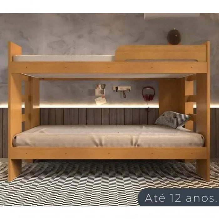 BELICHE SOLTEIRO 125 COM  ESCADA LATERAL  E  BARRA DE PROTEÇÃO