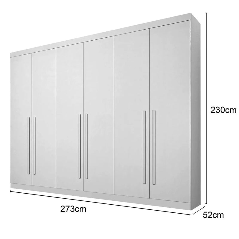 GUARDA ROUPA GRAMADO CASAL COM 6 PORTAS DE ABRIR 6 GAVETAS