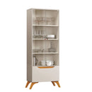 CRISTLEIRA GRECIA 1 GAVETA  OFF WHITE / NATURALLE