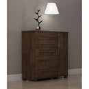 CÔMODA 046 COM 5 GAVETAS 1 PORTA  1 GAVETA COM CHEVE E PÉS DE MADEIRA