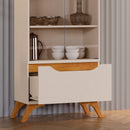 CRISTLEIRA GRECIA 1 GAVETA  OFF WHITE / NATURALLE