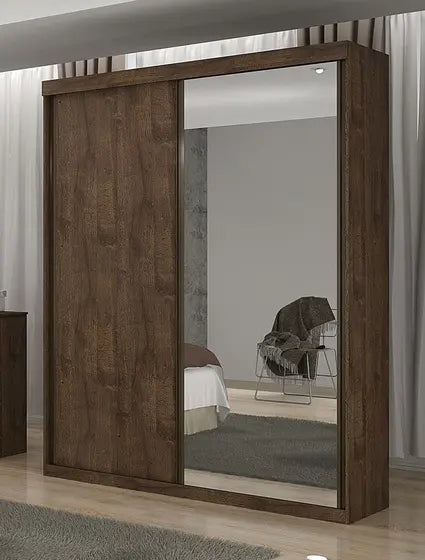 GUARDA ROUPA  BÚZIOS SOLTEIRO 2 PORTAS DE CORRER 1 PORTA ESPELHADA 3 GAVETAS