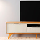 RACK AÚSTRIA PARA TV 70'' 2,20M NATURALLE / OFF WHITE