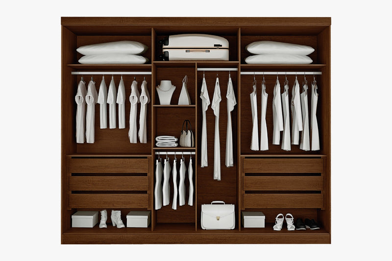 GUARDA ROUPA GRAMADO CASAL COM 6 PORTAS DE ABRIR 6 GAVETAS