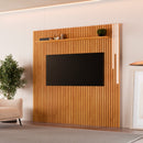 PAINEL PARIS RIPADO COM LED E PRATELEIRA NATURALLE