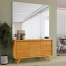 BUFFET PIAZZA 2 PORTAS 3 GAVETAS PÉS DE MADEIRA