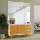 BUFFET PIAZZA 2 PORTAS 3 GAVETAS PÉS DE MADEIRA