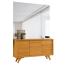 BUFFET PIAZZA 2 PORTAS 3 GAVETAS PÉS DE MADEIRA