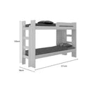 BELICHE SOLTEIRO 125 COM  ESCADA LATERAL  E  BARRA DE PROTEÇÃO