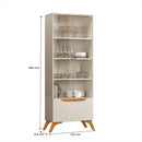 CRISTLEIRA GRECIA 1 GAVETA  OFF WHITE / NATURALLE