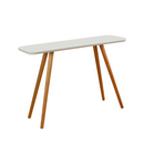 Aparador Kamila Off White Pés de Madeira Maciça