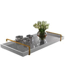 Bandeja Espelhada Decorativa Madeira Com Alça KasaMais