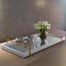 Bandeja Espelhada Decorativa Madeira Com Alça KasaMais