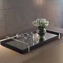 Bandeja Espelhada Decorativa Madeira Com Alça KasaMais