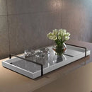 Bandeja Espelhada Decorativa Madeira Com Alça KasaMais