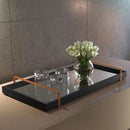 Bandeja Espelhada Decorativa Madeira Com Alça KasaMais