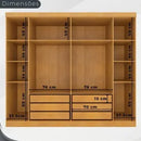 GUARDA ROUPA CASAL OLÍMPIA 6 PORTAS 6 GAVETAS DIVISAO ELE e ELA