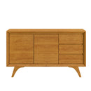 BUFFET PIAZZA 2 PORTAS 3 GAVETAS PÉS DE MADEIRA