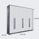 GUARDA-ROUPA ANÁPOLIS 6 PORTAS E 6 GAVETAS 100% MDF