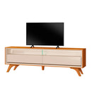 RACK AÚSTRIA  C/ LED P/ TV 70'' 1,80M NATURALLE / OFF WHITE