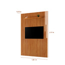 PAINEL PARIS RIPADO COM LED E PRATELEIRA NATURALLE