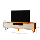 RACK AÚSTRIA PARA TV 70'' 2,20M NATURALLE / OFF WHITE