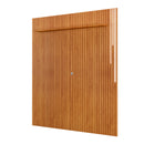 PAINEL PARIS RIPADO COM LED E PRATELEIRA NATURALLE