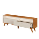 RACK AÚSTRIA  C/ LED P/ TV 70'' 1,80M NATURALLE / OFF WHITE