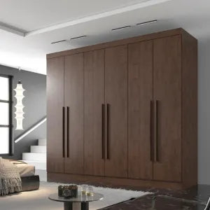 GUARDA ROUPA CASAL OLÍMPIA 6 PORTAS 6 GAVETAS DIVISAO ELE e ELA
